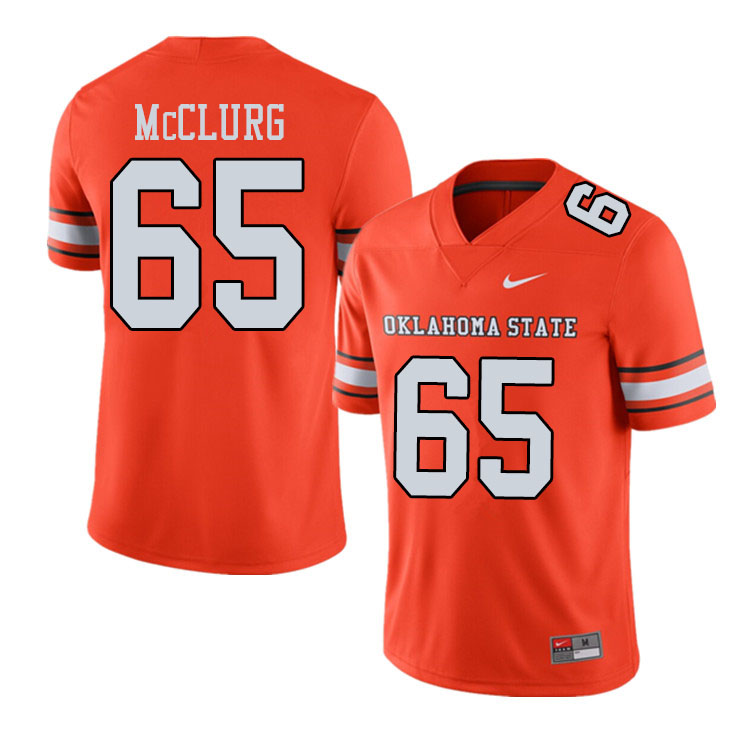 Men #65 Matt McClurg Oklahoma State Cowboys College Football Jerseys Sale-Alternate Orange - Click Image to Close